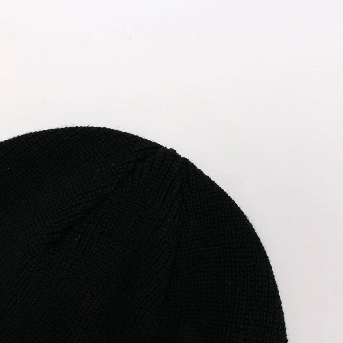 Black Stally Frontier Beanie Knit Texture Detail