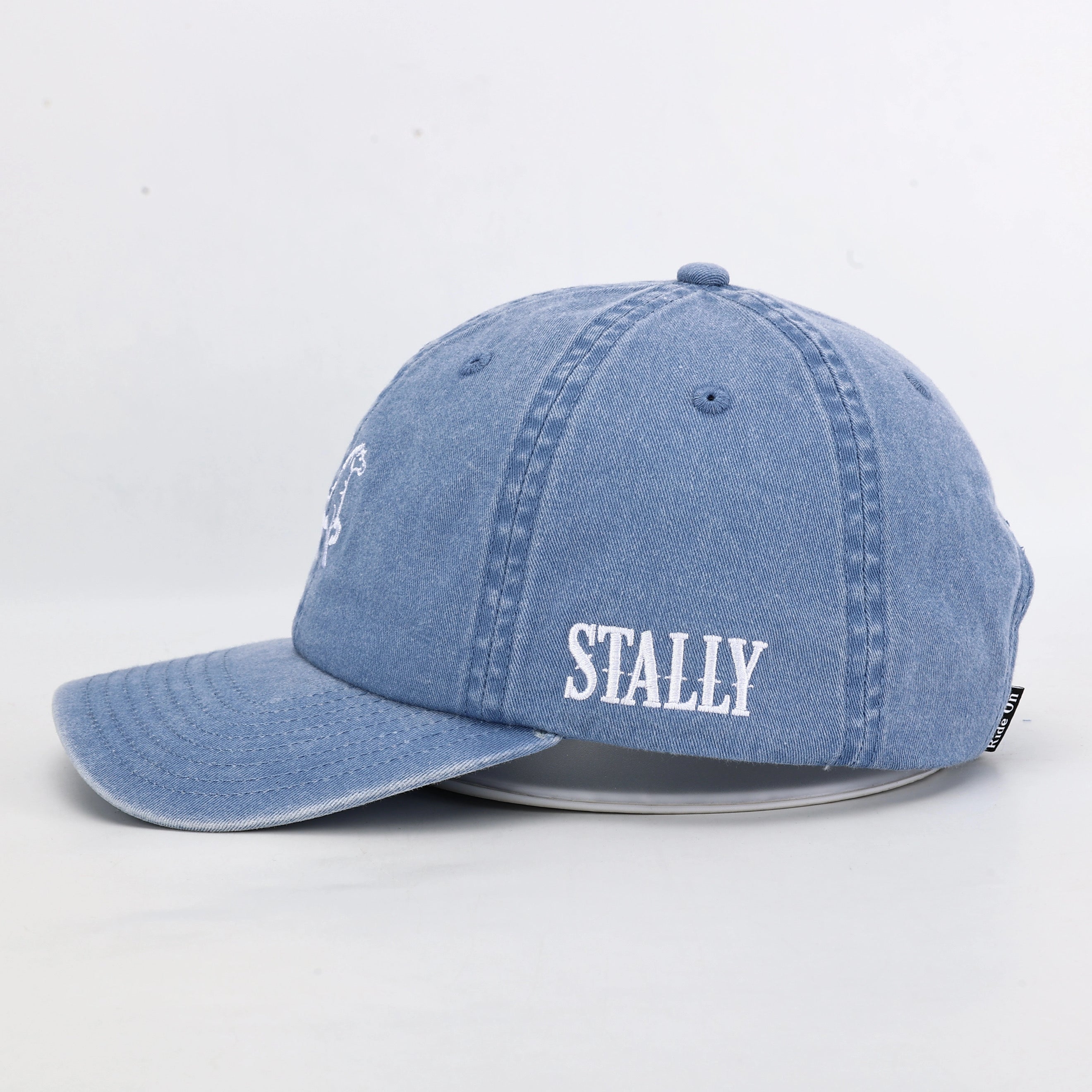 Washed Blue Denim Dad Cap Back Adjustable Strap