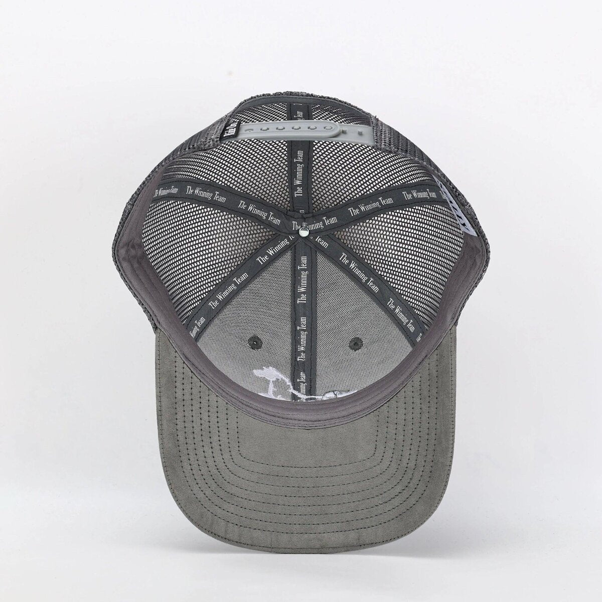 Stally Brand Charcoal Western Hat Embroidered Logo Close Up