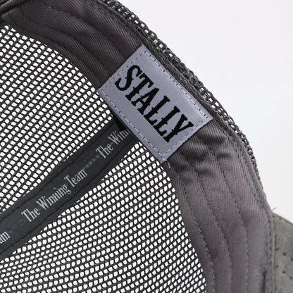 Stally Charcoal Suede Trucker Being Worn Lifestyle