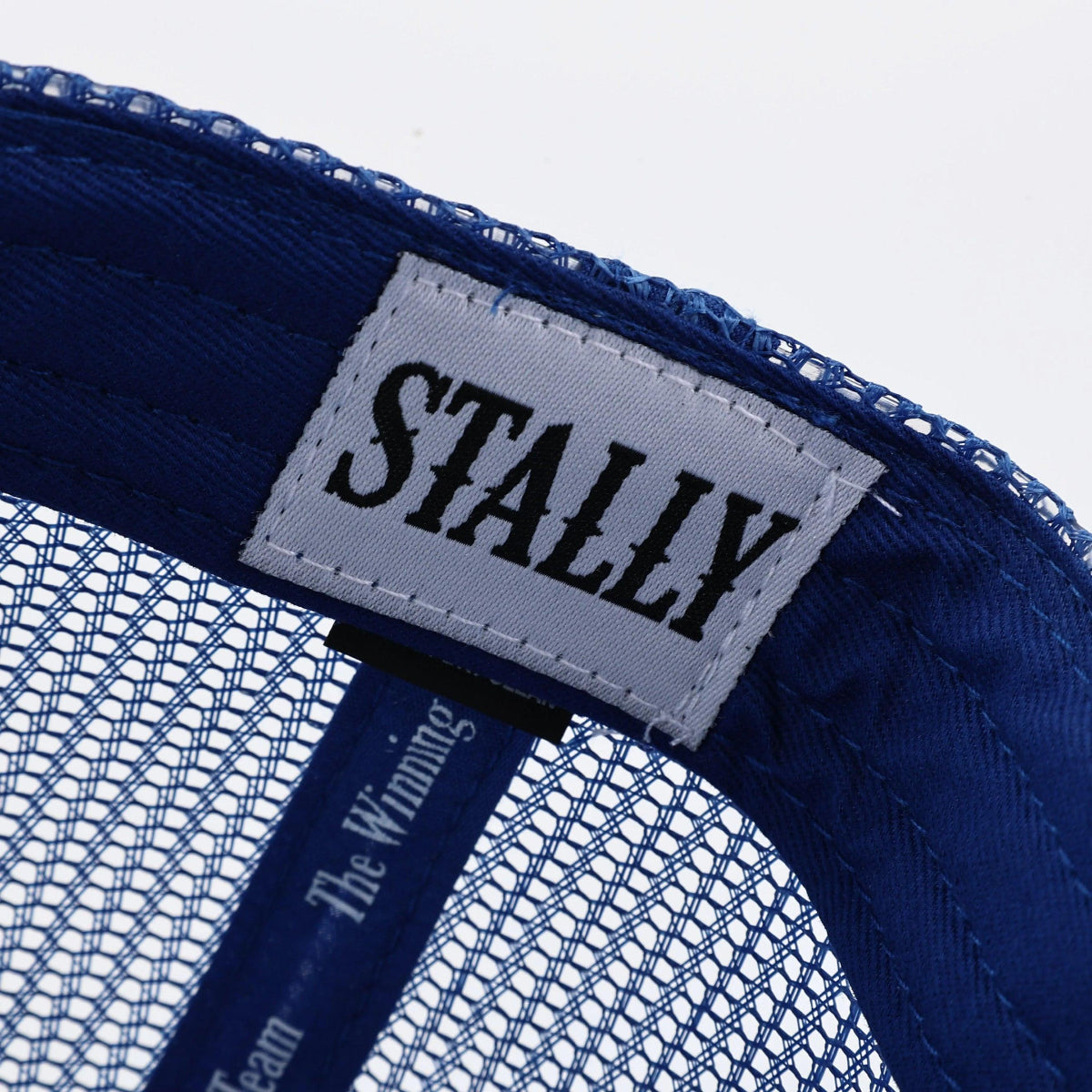 Stally OG Royal Blue Trucker Hat Being Worn Outdoors