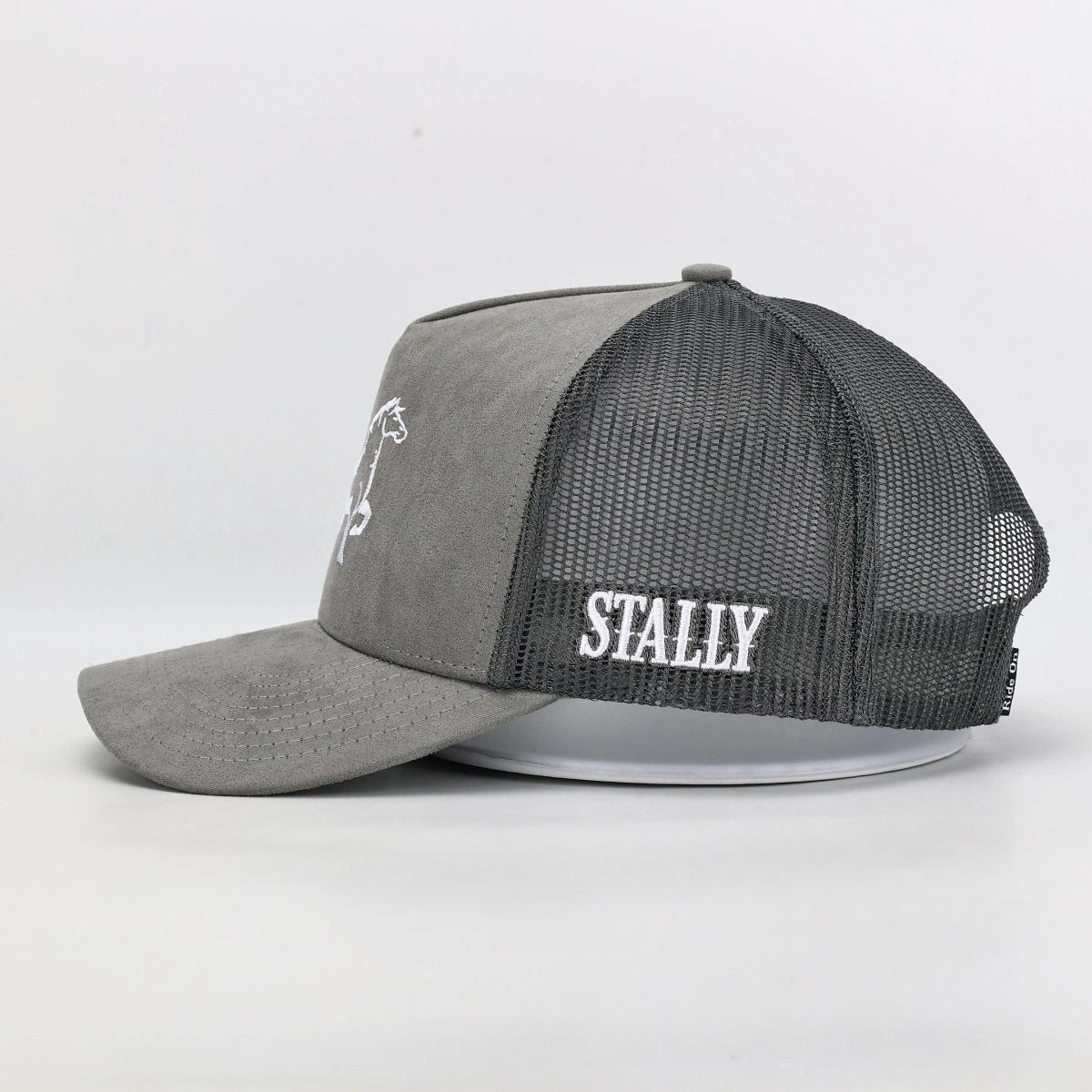 Stally Charcoal OG Hat Side Profile with Mesh Back