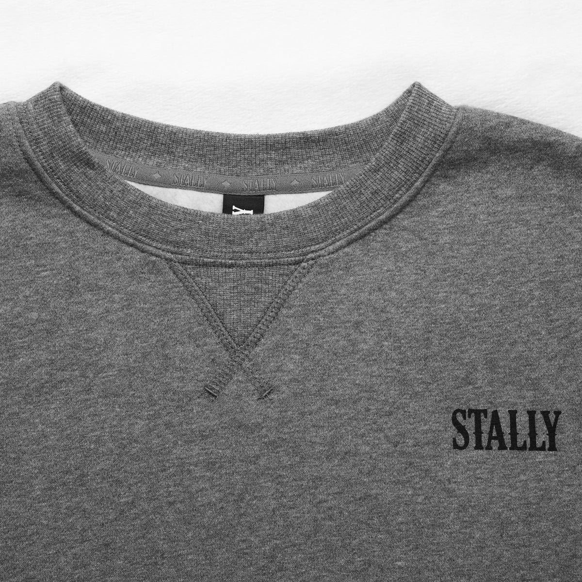 STALLY Range Womens Boxy Crew in Grey Heather