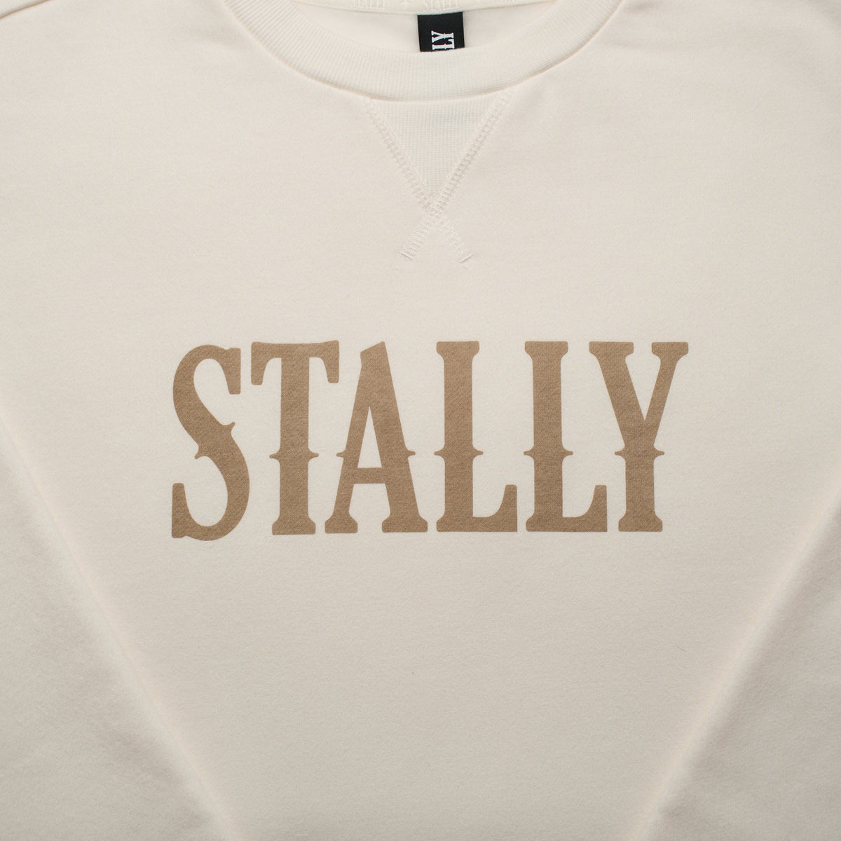 STALLY Range Womens Boxy Crew in Chalk White