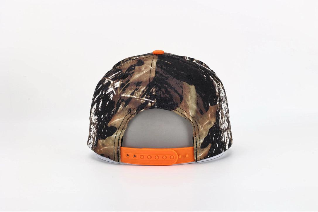 Camo Stally Western Snapback Hat Back View with Mesh