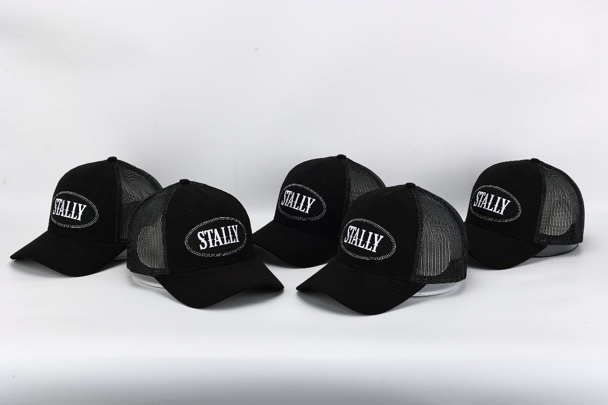 Stally Black Trucker Cap Interior View