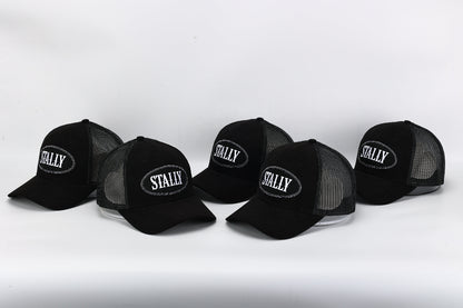 Stally Black Trucker Cap Interior View