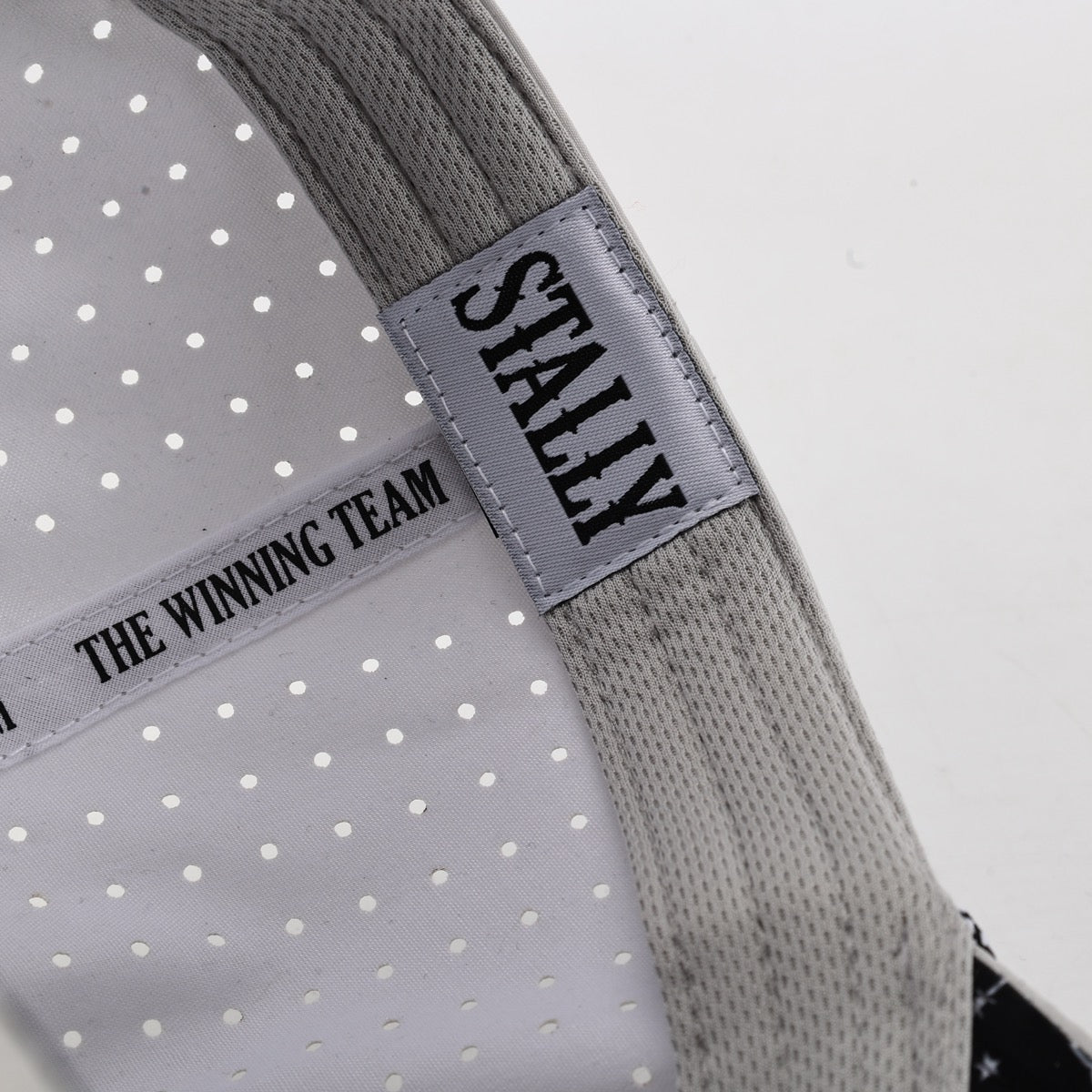Gray cap with 'STALY' label on a white background