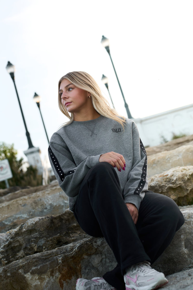 Range Womens Boxy Crew in Grey Heather