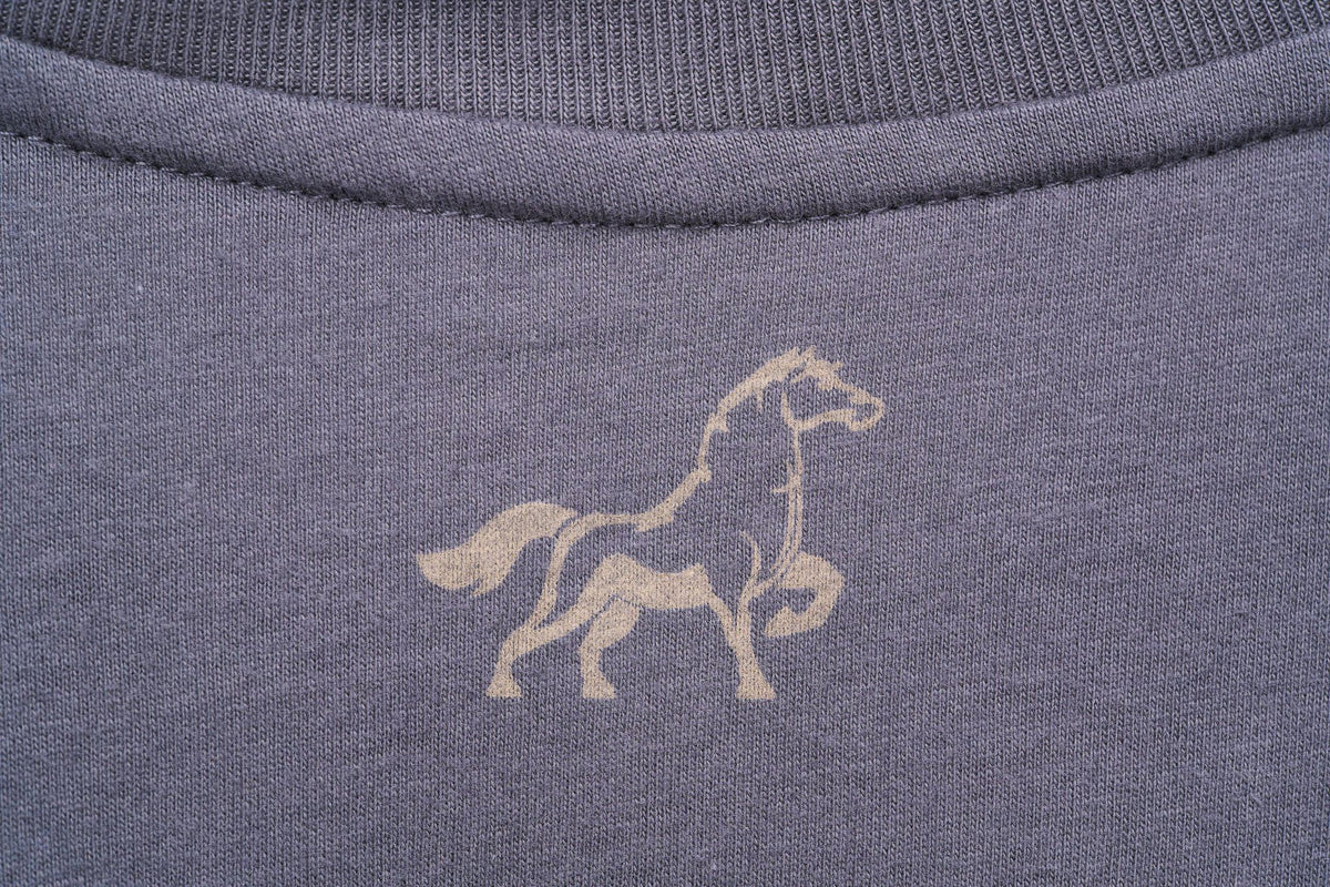 Iron gray Workhorse Performance Tee back neck Stally horse logo